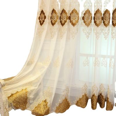 China Pastoral China Factory Wholesale Grade Home Decor sheer Soft embroidery Curtain for sale