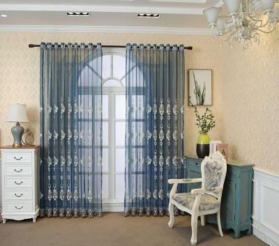 China Shrink-Resistant popular luxury classical embroidery sheer special curtain for royal curtains for sale