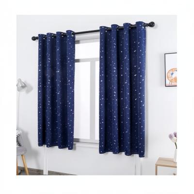 China Blackout Hot Sell Blackout Curtains  Bedroom for Thermal Insulated Twinkle Silver Stars Pattern Curtain Drapes for sale