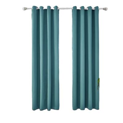 China Blackout 3 layer fabric ready curtains sun shade curtain with emboss or not free color swatches solid fabric high density blackout for sale