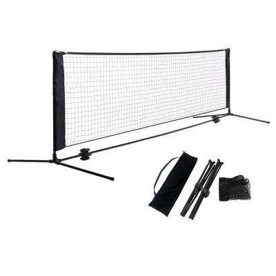 China Steel tube PE net outdoor sport training tennis net set indoor product with frame for sale