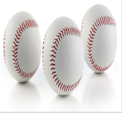 China PU Baseball Non-Elastic Standard Size 9 Pure White No Pattern Soft Rubber Foam Baseball for sale