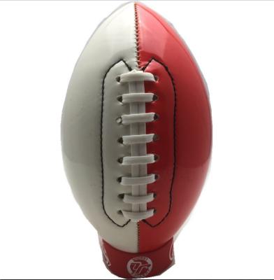 China OEM No.3 Rugby Rubber Red And White Rubber Custom American Football for sale