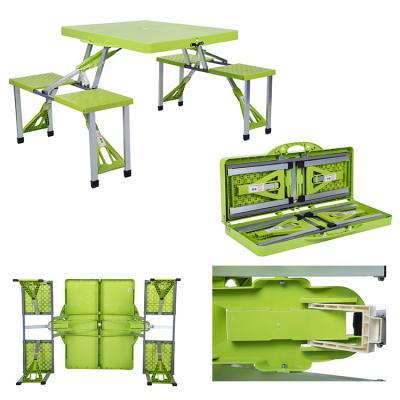 China Contemporary Cheap Custom Outdoor Camping Small Portable Folding Table Four Person Suitcase Table for sale