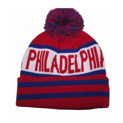 China COMMON Pom Hat /knitted Philadelphia Hat.USA city name toque for sale