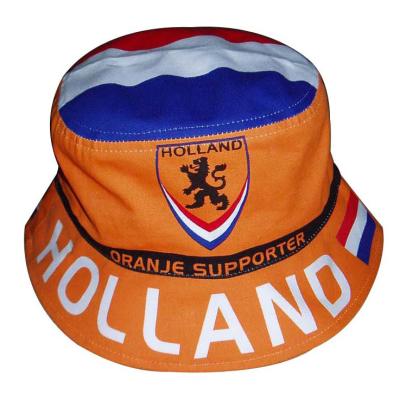 China Character Holland Cheap promotion country flag printing bucket hat, wholesale polyester OEM bucket hat, cotton lead hat for sale