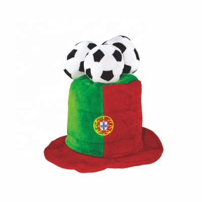 China World Cup Factory Price Soccer Fans Striped Crazy Hat For Adult Soccer Hat for sale