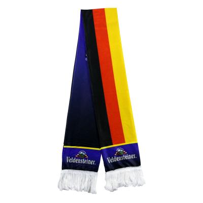 China Polyester Custom Design Printed Polyester Germany Soccer Scarf Sublimated Printing Fans Scarf for sale