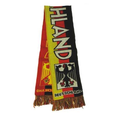 China 2020 Hot Seeling Acrylic Woven Germany Football Fan Long Euro Cup Scarf for sale