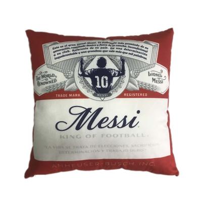 China Customized Promotional Disposable Design Sublimation Printing Office Cushion Budweiser Beer Pillow Throw Cushion for sale