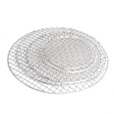 China Factory price dustproof outdoor camping barbecue accessories GRILL round basket BBQ grill wire mesh for sale