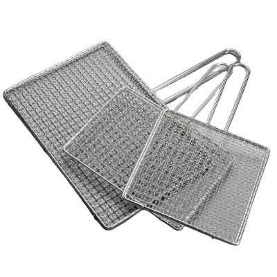 China Rectangle Portable Basket BBQ Grill Dustproof Hot Selling Stainless Mesh 24 Inch Net Round BBQ Grill Disposable Mesh for sale