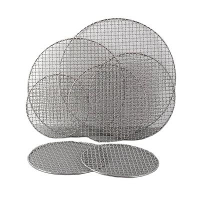 China Cheap Price Dustproof High Quality Stainless Steel Basket Outdoor Round Camping Barbecue BBQ Wire Mesh for sale