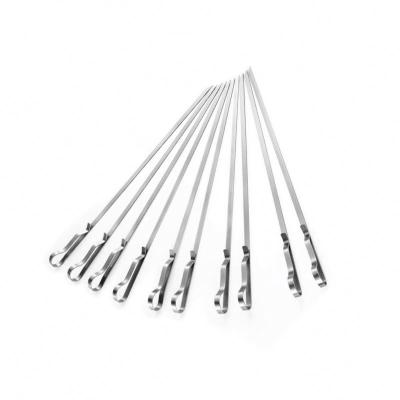 China Hot Sale Cheap Easily Cleaned Kebab Skewers Stainless Metal BBQ Skewer Kebab Holder Skewers for sale