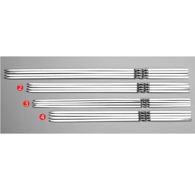 China Competitive Price 15cm BBQ Skewers Metal Double Easily Cleaned Kebab Skewers Rotator Kebab Skewers For Grilling for sale