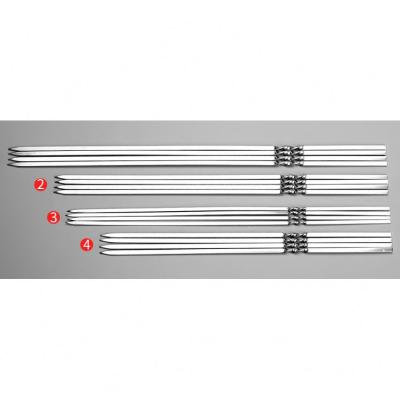 China Hot Selling Reusable Easily Cleaned Skewers Kebab Skewers Stainless Steel Stainless Steel Barbecue Skewer for sale