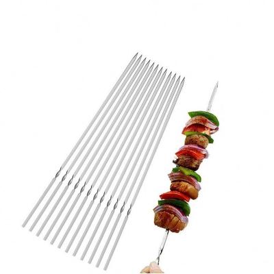 China High Quality Easily Cleaned Cheap Price Stainless Steel BBQ Spits Rotisserie Skewer Flexible Skewer for sale