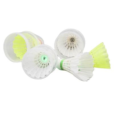 China Foam Plastic Accept Customized Logo Nylon LED Badminton Shuttlecock Tournament Shuttlecocks for sale