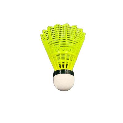 China Other exported to the world badminton nylon outdoor use LED nylon yellow white badminton shuttlecock for sale