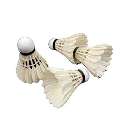 China Two Layers Cork The Best And Cheapest 25 Dozen Badminton Racket Goose Feather Badminton Shuttlecocks for sale