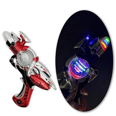 China Electronic Toy Led children gun toys Light up spinning space gun toys for boys luminescent toy birthday gift for sale