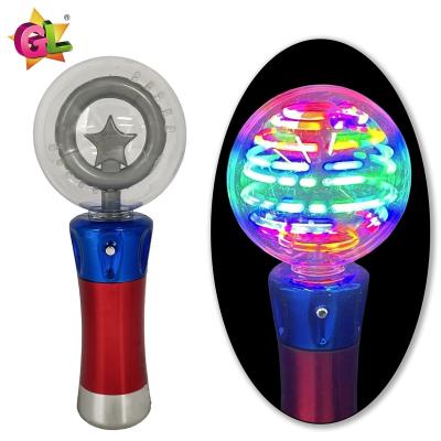 China Plastic LIGHT UP TOYS LED MAGIC BALL WAND LIGHT UP SPINNING BALL WAND CHILDREN'S ELECTRONIC GLOWING TOYS for sale