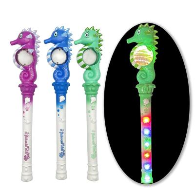 China Plastics Led toys Light up seahorse spinner wand with sound light up toy wands aquarium seaside theme party flash toys for sale