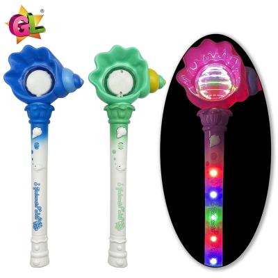 China Plastics Led toys Light up conch spinner wand with sound light up wands toy wands  aquarium seaside theme party flash toys for sale