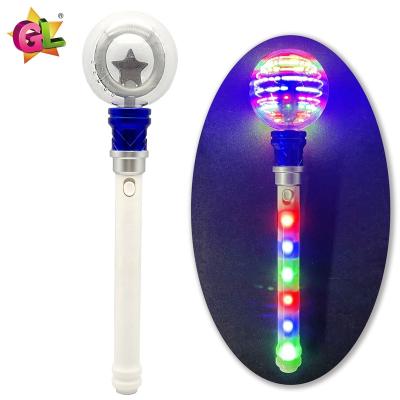 China Plastic Light up toys light up spinning magic ball wand magic show spinner toy light up magic ball toy wand for kids for sale