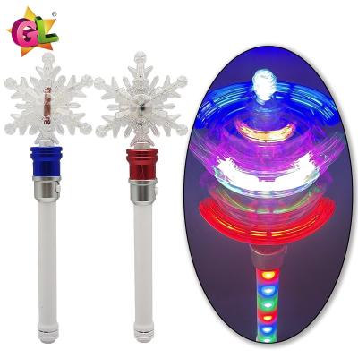 China Plastic Light up toys 13 light up spinning snowflake wand led toys for kids Manufacturers wholesale direct sales for sale