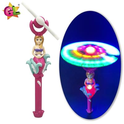 China Plastic Light up toys light up mermaid windmill  led windmill spinner shape light led flashing mermaid led windmill for sale