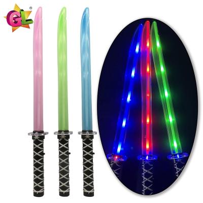 China Plastic Led toys light up ninja sword with sound light saber light toy for kids toys plastic party decorations. for sale