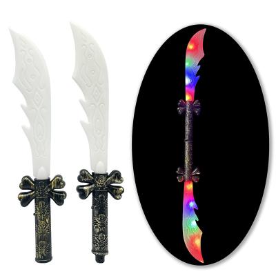 China Plastic Light up toys light up double skull sword led toys for kids gifts glowing toys for halloween party for sale