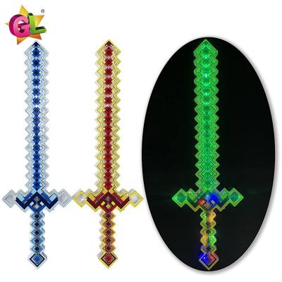 China Plastic Light up toys light up pixel wand 18 lightsaber with sound novelty toy 2023 gift for kids birthday party for sale