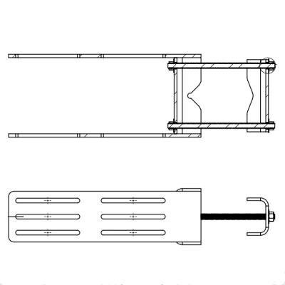 China Installation C10123126RL RRU Hot Dipped Galvanized Steel Universal Casting UNIVERSAL SLOTTED for sale