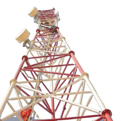 China GSM Lattice 3 Leg Tubular Tower MV Telecommunication Antenna Self Supporting Tubular Tower 3 Leg for sale