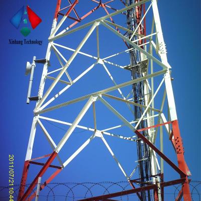 China ANSI-TIA-222-H steel tube design code 3 legged galvanized steel bube telecommunication tower for sale