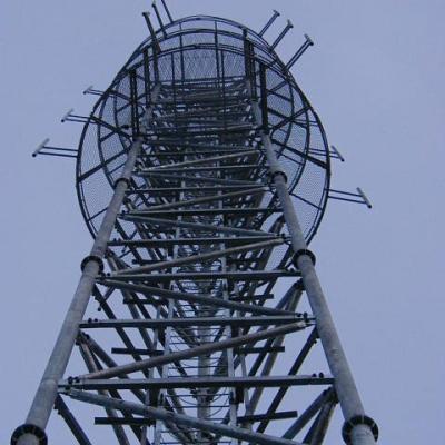 China Steel Galvanized Mobile Phone Telecommunication Tubular Antenna Tower for sale