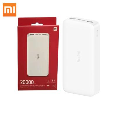 China Quick Charge Support Original USB Type C chargers, batteries & power supplies Xiaomi Redmi Power Bank Portable 20000mAh 18W Quick Charging Powerbank for sale