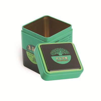 China Wholesale Custom Square Tea Sugar Coffee Canisters Food Tea Packaging Metal Tin Can Box Coffee Spice Black Square Tin for sale