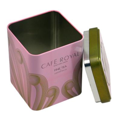 China Custom Rectangle Tin Can for High Quality Tea Metal Chocolate Tin Candy Tin Can Cookies Tin Case Sweet Packaging Tin Box for sale