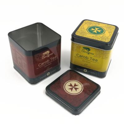 China Factory Price Wholesale Custom Tin Box Square Shape Coffee Tea Tins Can with Lid for sale