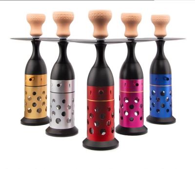 China Home 2021 Fashion Hotselling Presents Low Glass Hookah Chicha Shisha Set Bottle Shape Hookah Set for sale