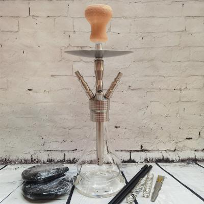 China Stainless Steel Home Glass Hookah Set Tunisia Nargile Portable Hookah Shisha for sale