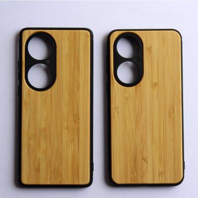 China Factory Custom Wooden Anti-drop Real Phone Case For Huawei P50 PRO PLUS Blank TPU Cover Bamboo Bumper Cases For Huawei P50 P40 P30 Pro Plus for sale