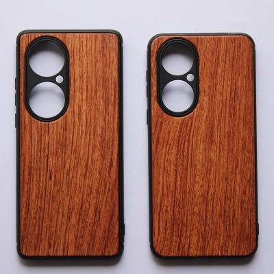 China Blank Logo Bamboo Walnut Cherry Custom Maple Shockproof TPU Wooden Mobile Cell Phone Case For HUAWEI P30 P40 P50 pro plus for sale