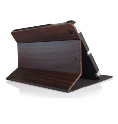 China New Product Fold Stand Shockproof Hot Cheap Leather Tablet Wooden Case For Apple iPad Air For iPad Air 2 Wooden Case for sale