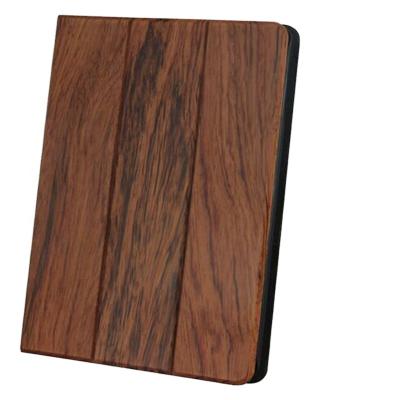 China China Factory Wholesale 100% Full Flip Shockproof Wooden Stand Table Leather Case For iPad 2 3 4 For iPad 4 Wooden Case for sale