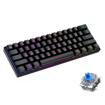 China Ghosting Wired Keyboard BT 5.0+3.0 Dual Mode Mechanical Keyboard with RGB Backlit Optical Blue Switch Keyboard for Notebook Tablet Phone for sale