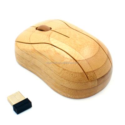 China 3D China Factory Wholesale Eco-friendly Bamboo Wood Wireless Mouse Optical USB Wooden Mouse For Computer for sale